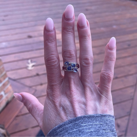Tanzanite and topaz ring